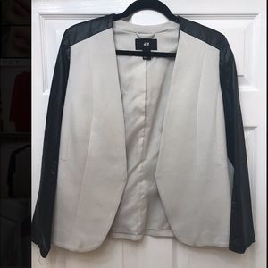 H&M Blazer jacket white and black